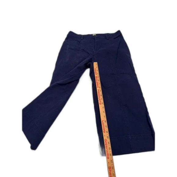 Duluth Trading Co. Navy Wide Legged Cropped Pants Size 14 - Picture 3 of 5